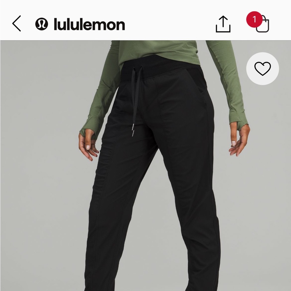 Lulu Lemon Dance Studio Joggers Black Size 6